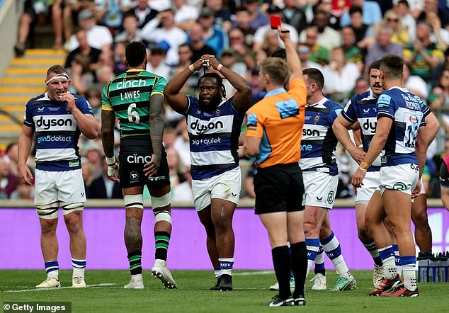 Beno Obano hit Juarno Augustus' head with force during the tackle and was shown a red card.