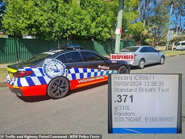 NSW Traffic and Highway Command posted this photo on social media following Samuel's arrest