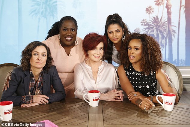 In 2020, Eve (far right) was nominated for a Daytime Emmy for her role as co-host of CBS's The Talk, alongside Sharon Osbourne, Sheryl Underwood, and Carrie Ann Inaba.