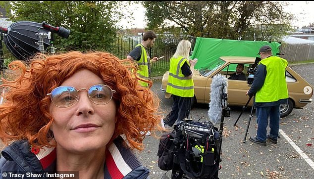 However, in the past year she has returned to the screen with roles in Cookster: The Darkest Days with Nick Moran, Thirteen Cars with Tamzin Outhwaite and the upcoming drama Finding My Voice (pictured on the set of Cookster as Lynda)