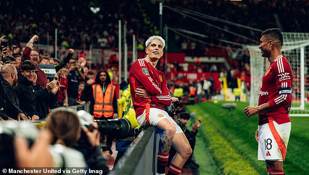 The Argentine winger enjoys the admiration of United fans after scoring his first goal