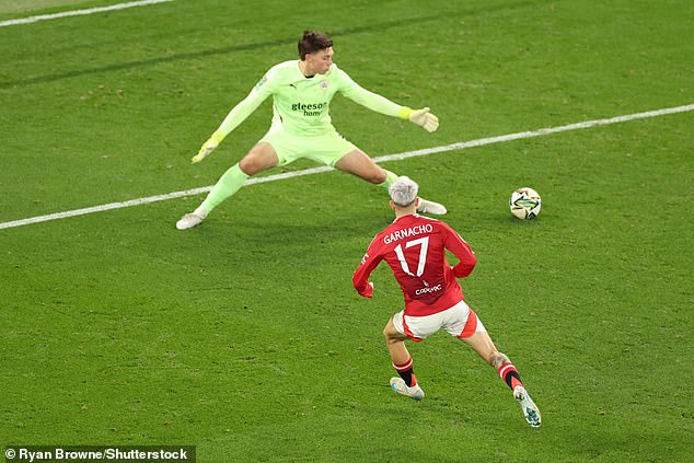 The 20-year-old calmly fires the ball past the advancing Barnsley goalkeeper after the break