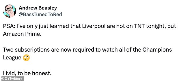 1726609689 912 Amazon Prime makes its Champions League debut as Liverpool fans