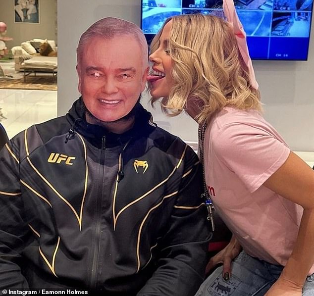 This isn't the first time Kate has shown her appreciation for Eamonn, as the star also features in a hilarious snap where she pretends to lick a mask off his face.