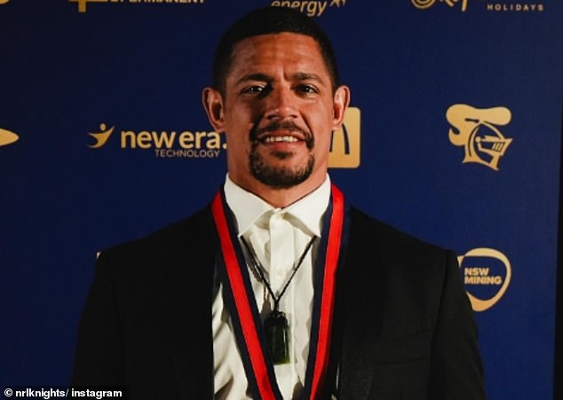 Dane Gagai won three major awards, including the top award for Player of the Year at the Knights awards ceremony