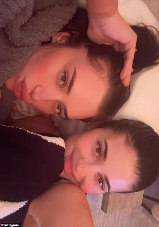 After the walk, the TV personality spent some quality time with best friend Anastasia 'Stassie' Karanikolaou and she uploaded a Boomerang as the pair posed for a selfie together