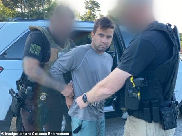 A second illegal migrant was arrested by ICE agents on the tiny island on September 11 and was identified Tuesday as Gean Do Amaral Belafronte, 31 (pictured)