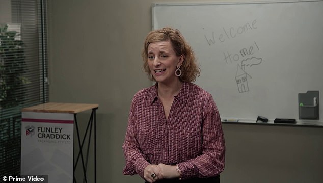 On Wednesday, Prime Video posted a full-length trailer for the show on YouTube, starring comedienne Felicity Ward (pictured) in the role made famous by Ricky Gervais