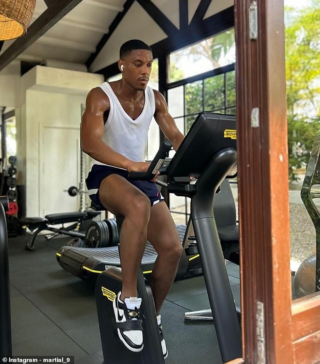 Martial has been keeping fit over the summer and spending time with his family