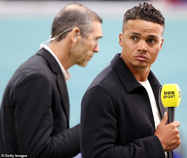 Jenas, pictured at the 2022 World Cup where he worked for the BBC, continued to harass the woman with bikini photos in a series of text messages after he was given her phone number in a work capacity