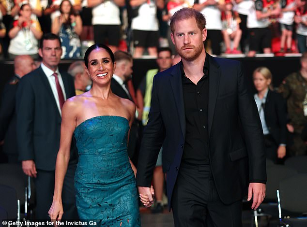 Prince Harry and Meghan Markle are venturing into US politics again - pictured above the couple at the Invictus Games in Germany in September