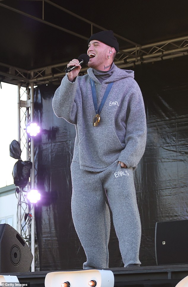 Stan Walker, 33, (pictured) resurfaced on Wednesday when he took to the stage at Blake Park in Tauranga