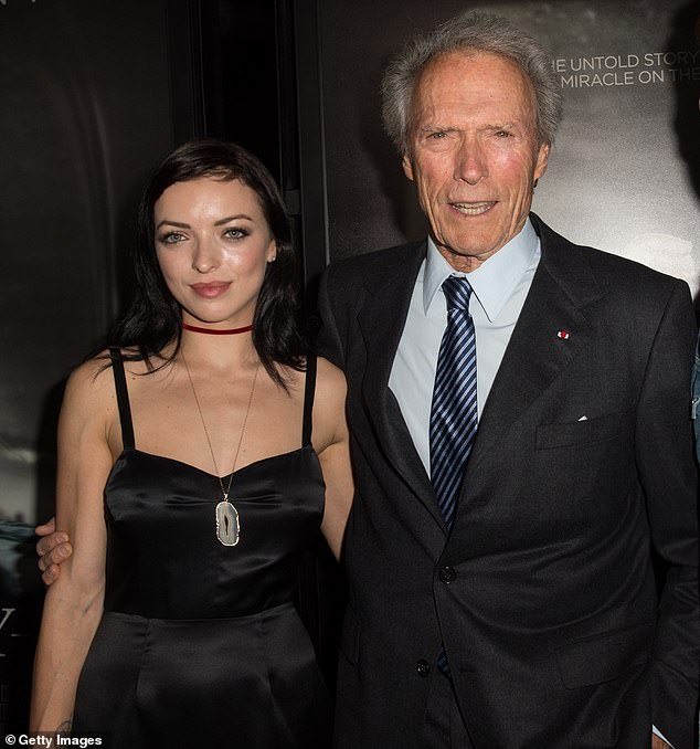 Francesca and her father Clint at the 2016 premiere of Sully in Los Angeles