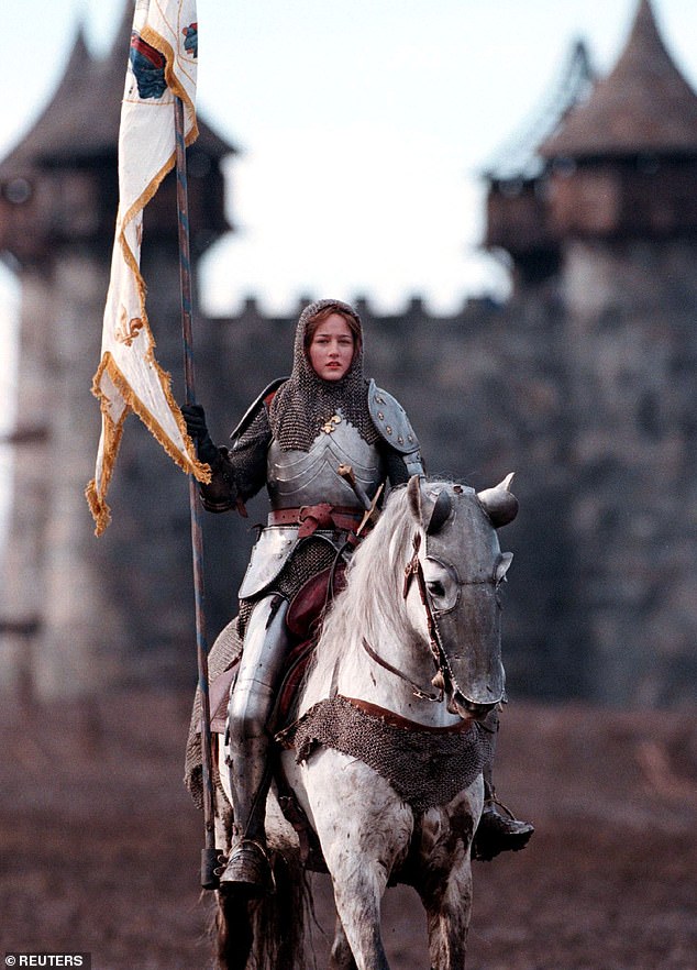 The true story of Joan of Arc revolves around a peasant girl who led an army against the English in the Hundred Years' War during the Middle Ages. Pictured: Leelee Sobieski in a scene from the 1999 miniseries Joan of Arc