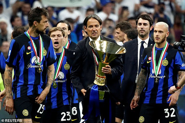 Inter won the Serie A title last year, finishing 19 points ahead of their nearest challengers