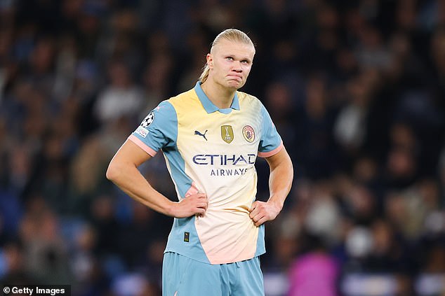 Erling Haaland missed his 100th goal for the club in a quiet match