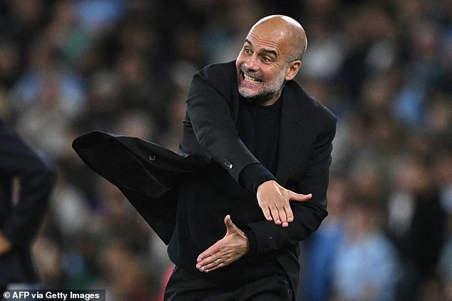 Pep Guardiola looked frustrated on the touchline as City stumbled in front of goal