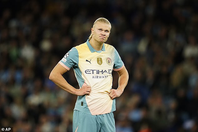 Erling Haaland will have to wait for his 100th goal for City after struggling to make an impact