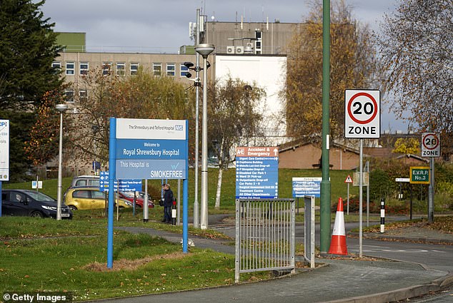 A damning investigation found hundreds of preventable baby deaths and cases of brain damage in the maternity ward of the Royal Shrewsbury Hospital (pictured)