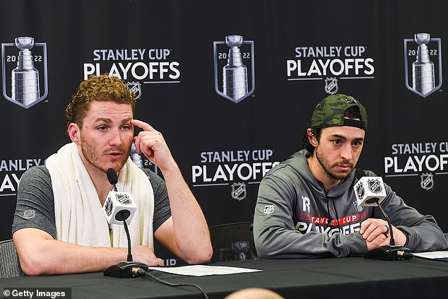 Matthew Tkachuk (left) and Johnny Gaudreau (right) spent six years together in Calgary