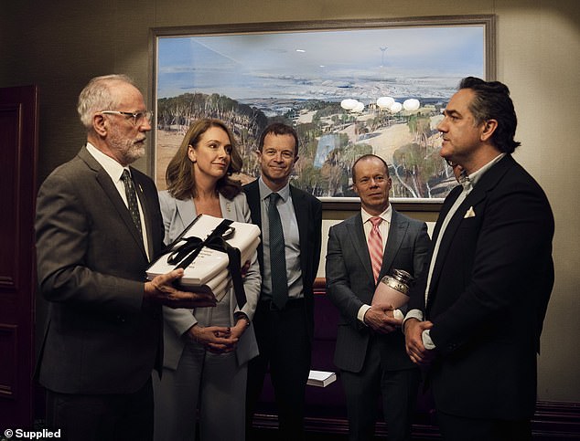 Wippa (pictured presenting 115,000 signatures of 36 Months to parliament) believes that limiting Australian teenagers' access to social media will dramatically improve their physical health