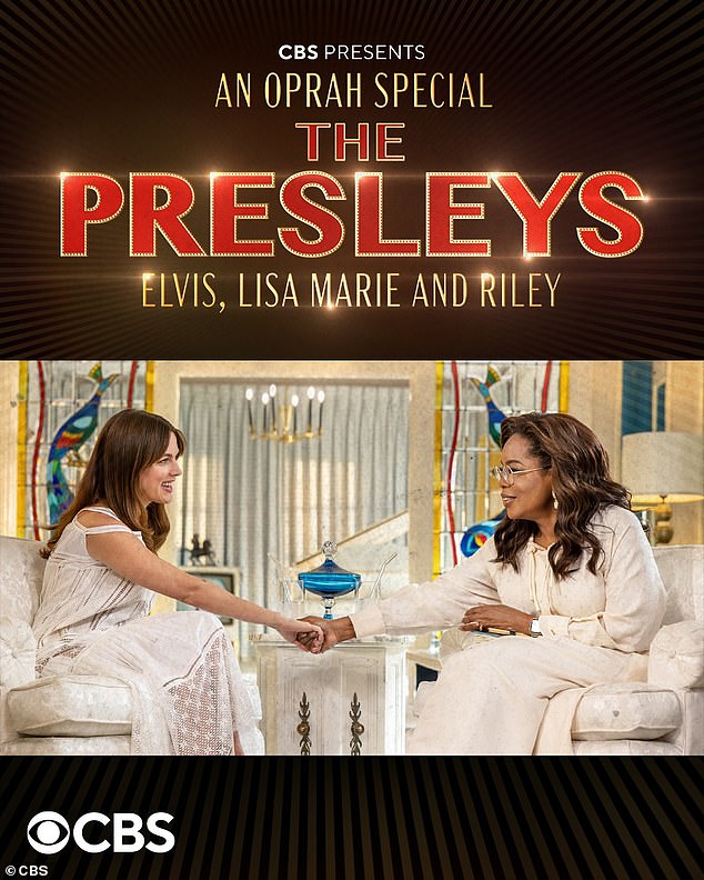 An Oprah Special: The Presleys - Elvis, Lisa Marie And Riley airs on CBS on Tuesday, October 8 at 8:00 p.m.