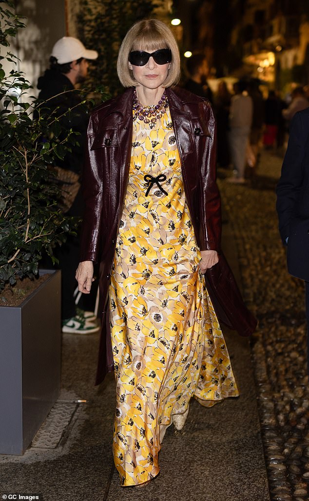 Also in attendance at the Vogue Italia affair was beloved American Vogue editor-in-chief Anna Wintour, 74