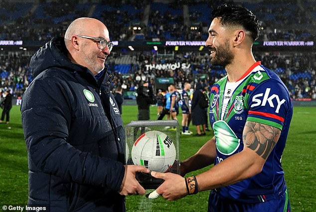 Last month, Warriors boss Cameron George (pictured left with Shaun Johnson) urged the NRL to invest heavily in a private jet