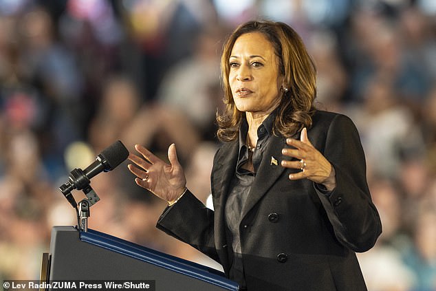 The poll shows Harris ahead of Trump by five points in Michigan, 52 percent to 47 percent, with a margin of error of plus or minus 3.1 percentage points.