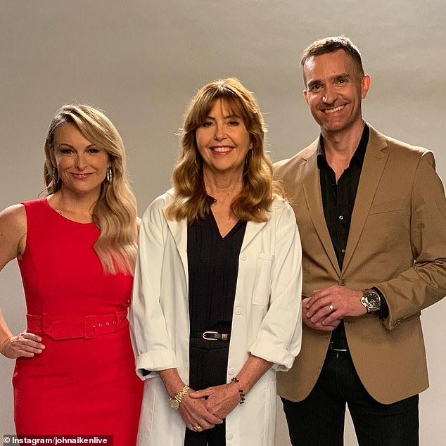 John shared a photo of them posing with fellow MAFS expert Mel Schilling (left)