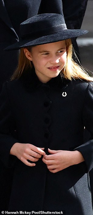 Princess Charlotte paid subtle tribute to her grandmother by wearing a horseshoe brooch that was a gift from Queen Elizabeth