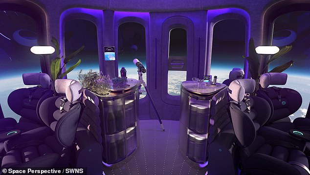 Space Perspective has already sold over 1,800 tickets at a whopping $125,000 per seat (artist's illustration)