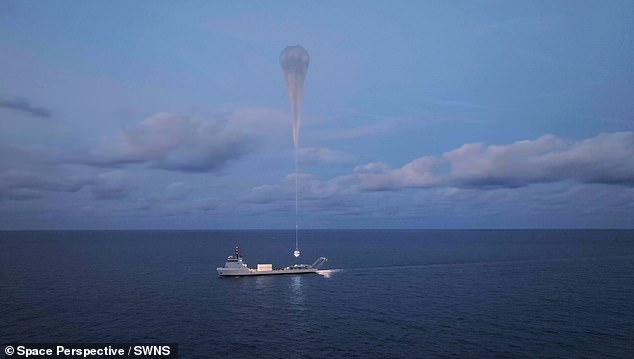 Sunday's test flight launched from the deck of a 294-foot MS Voyager ship in the Gulf of Mexico