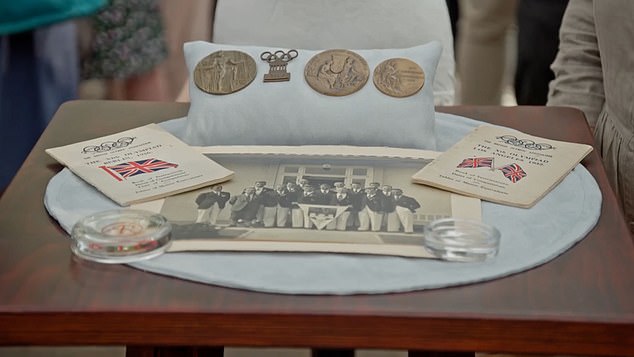 Showing off her father's medals and one of his Olympic shirts, the guest added that she only learned about his achievements after making a shocking discovery in the attic