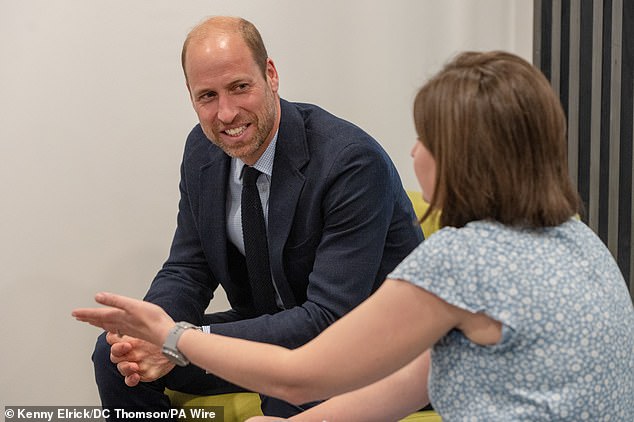 The Prince of Wales, known as the Duke of Rothesay in Scotland, as he meets homelessness workers