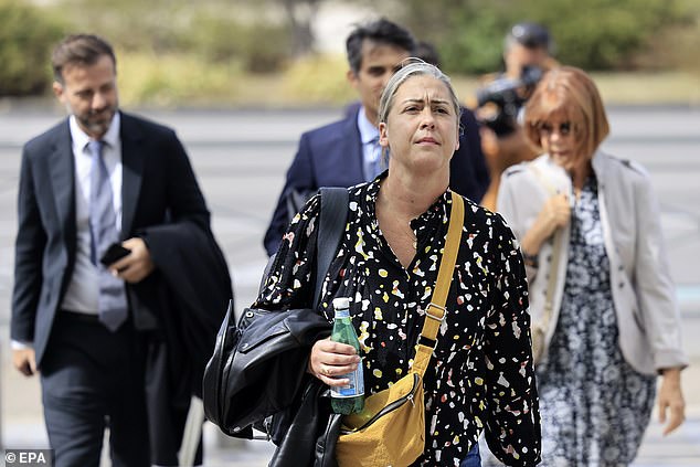 Caroline Darian left the courtroom at the request of her mother (pictured Tuesday)