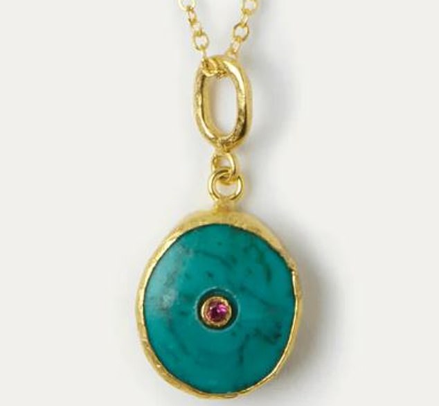 Amalfi turquoise pendant, £49, ottomanhands.com