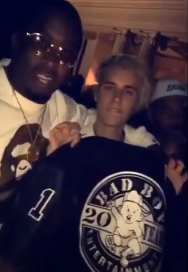 The latest clip, which appears to have been taken during Bieber's first 22nd birthday celebrations in 2016, showed Combs, now 54, gifting the singer, now 30, a jacket