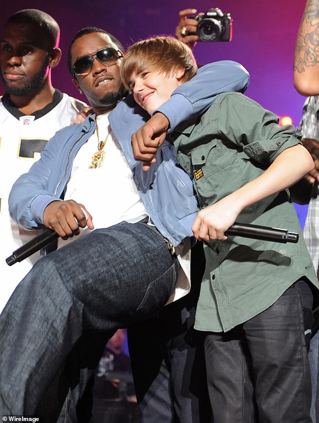 Bieber was just a kid when he struck up a friendship with Combs (pictured in 2010)