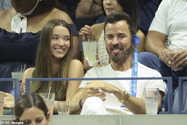 The actors have a 23-year age difference, but despite that, The Leftovers star felt the spark between them the moment he first saw her, seen here at the 2024 US Open