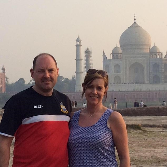 Geoff Brown is still with his wife Sarah after an affair with a married woman over 10 years ago. Pictured: Geoff and Sarah Brown in India