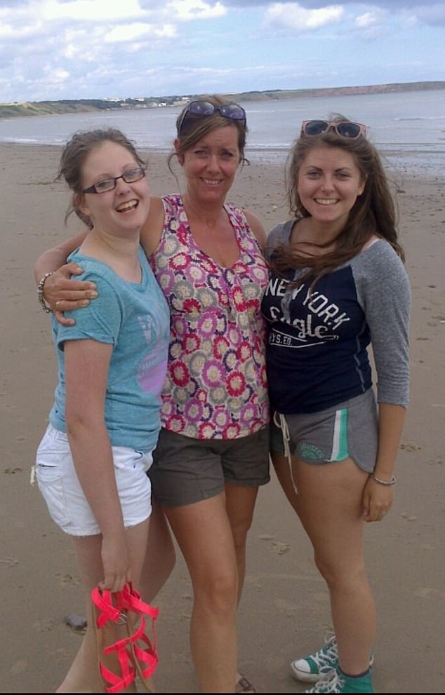 Ellie and Sophie Brown, pictured here with their mother Sarah, were involved in a campaign of 'bullying and intimidation', Leeds Crown Court was told