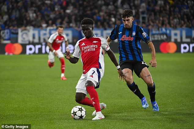 Bukayo Saka forced a fantastic save early on, but the Italian defence was difficult to crack