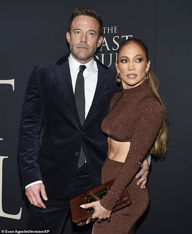 JLo and Ben 'were totally cool with each other and very warm' as they made their way around campus, with their children watching; seen in 2021