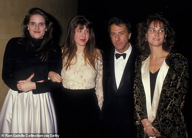 Bread: Dustin has two daughters with Anne - Karina, 57, and Jenna, 53 - seen in 1988 with Lisa