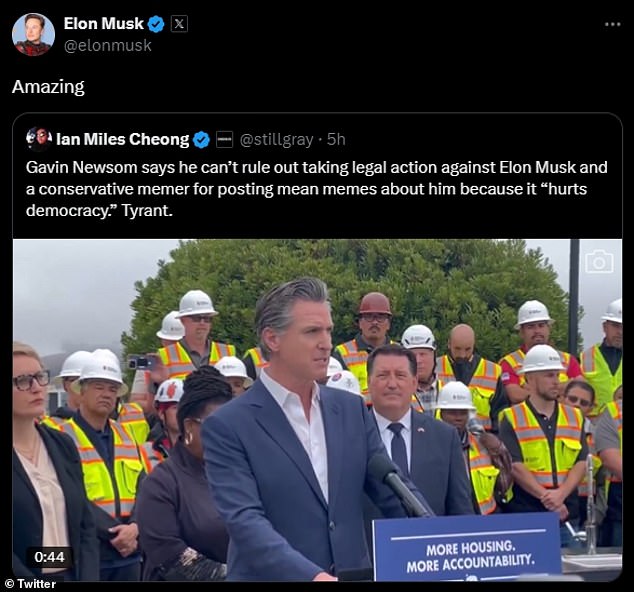 1726794185 824 Gavin Newsom threatens Elon Musk with legal action for sharing