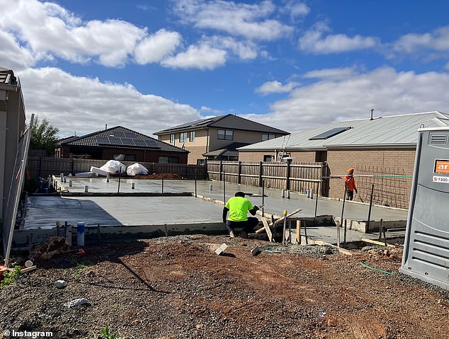 Earlier this month, Victoria-based construction company Grandeur Homes Pty Ltd entered bankruptcy, leaving more than 100 families with unfinished homes (pictured)