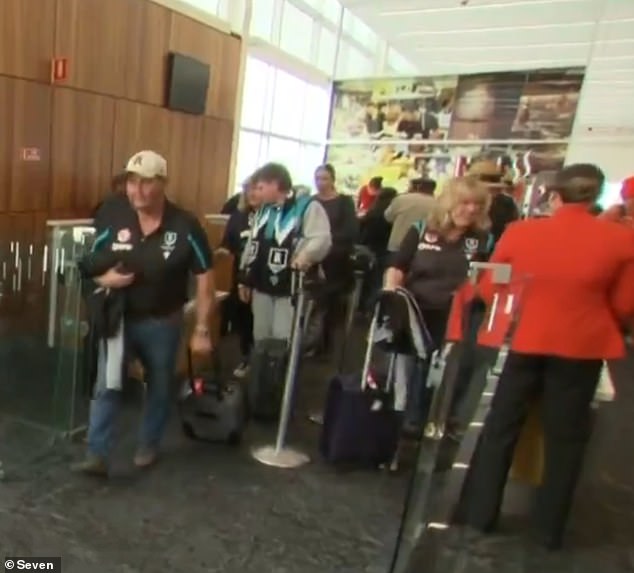 Thousands of Port Adelaide supporters have travelled from Adelaide to Sydney this week (pictured) after paying top dollar due to skyrocketing demand