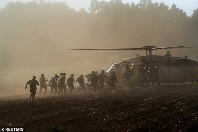 Israeli army evacuates wounded by helicopter after an anti-tank missile was fired from Lebanon into Israel, amid cross-border hostilities between Hezbollah and Israel, September 19, 2024