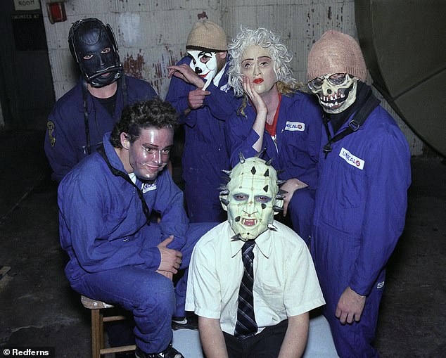 Mr. Bungle poses for a group portrait backstage at San Francisco's Warfield Theater in April 1992, four years before Lengyel was unceremoniously fired from the band.